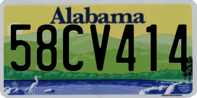 AL license plate 58CV414