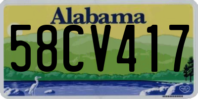 AL license plate 58CV417