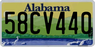 AL license plate 58CV440