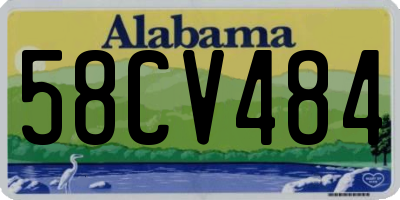 AL license plate 58CV484