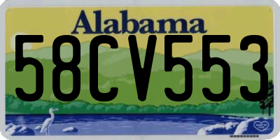 AL license plate 58CV553