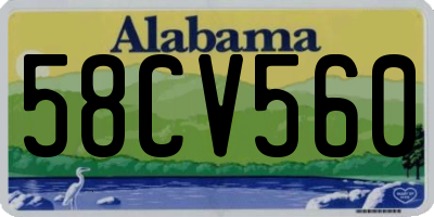 AL license plate 58CV560