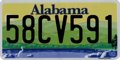 AL license plate 58CV591