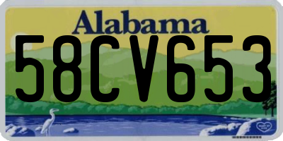 AL license plate 58CV653