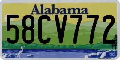 AL license plate 58CV772