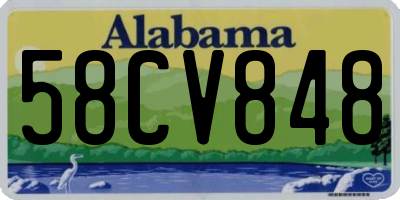 AL license plate 58CV848