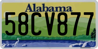 AL license plate 58CV877