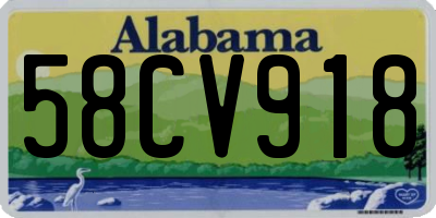 AL license plate 58CV918
