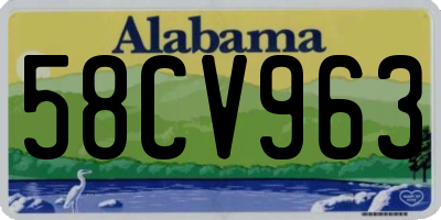 AL license plate 58CV963