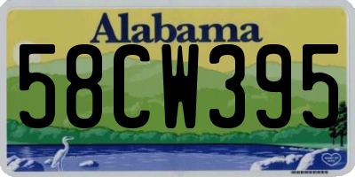 AL license plate 58CW395