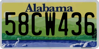 AL license plate 58CW436
