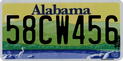 AL license plate 58CW456
