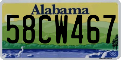 AL license plate 58CW467