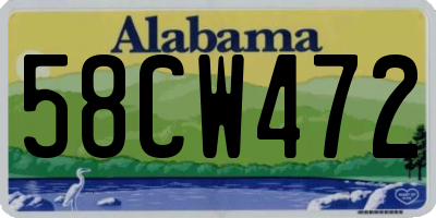 AL license plate 58CW472