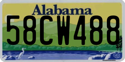 AL license plate 58CW488