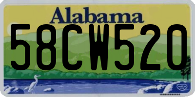 AL license plate 58CW520