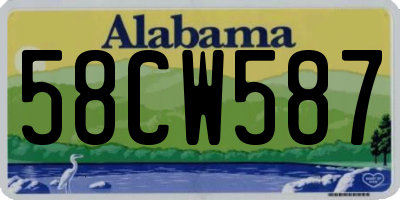 AL license plate 58CW587