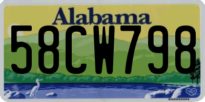 AL license plate 58CW798