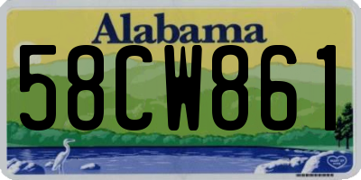 AL license plate 58CW861
