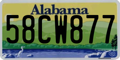 AL license plate 58CW877