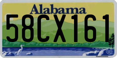 AL license plate 58CX161