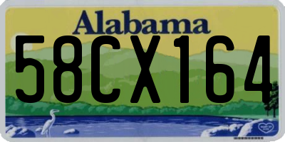 AL license plate 58CX164