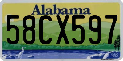 AL license plate 58CX597