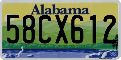 AL license plate 58CX612