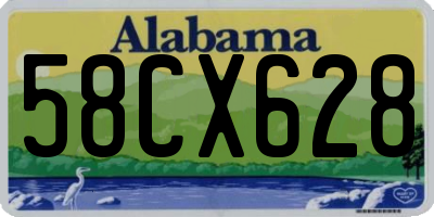 AL license plate 58CX628