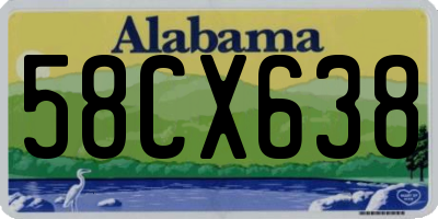 AL license plate 58CX638