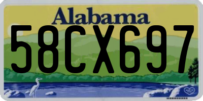 AL license plate 58CX697