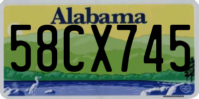 AL license plate 58CX745