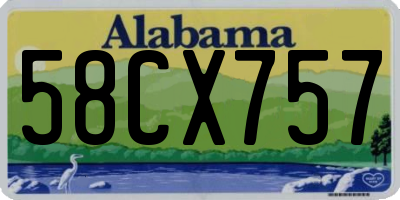 AL license plate 58CX757