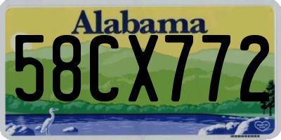 AL license plate 58CX772