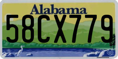AL license plate 58CX779