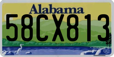 AL license plate 58CX813