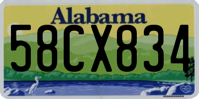 AL license plate 58CX834