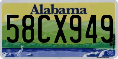AL license plate 58CX949