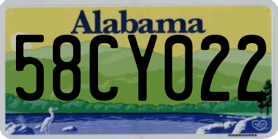 AL license plate 58CY022