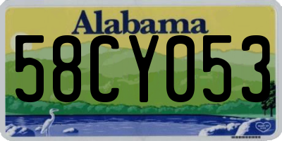 AL license plate 58CY053