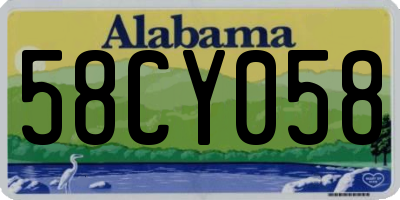 AL license plate 58CY058
