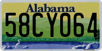 AL license plate 58CY064