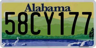 AL license plate 58CY177
