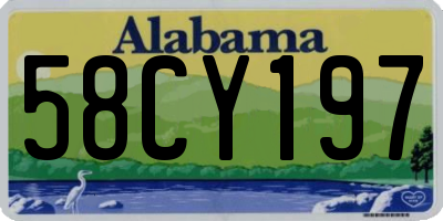 AL license plate 58CY197