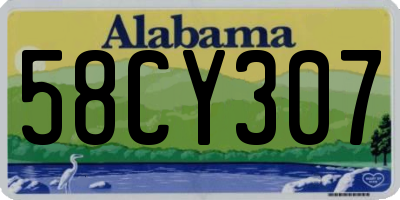 AL license plate 58CY307