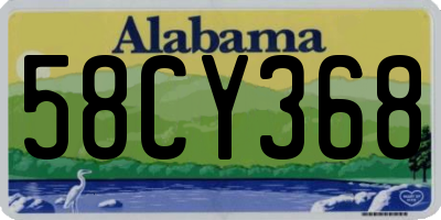 AL license plate 58CY368