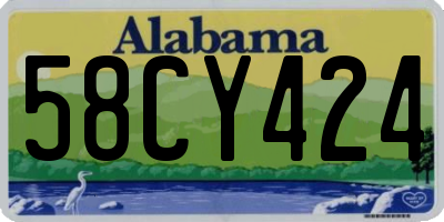 AL license plate 58CY424