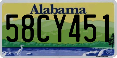 AL license plate 58CY451