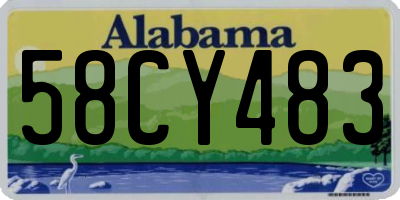 AL license plate 58CY483