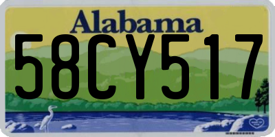 AL license plate 58CY517